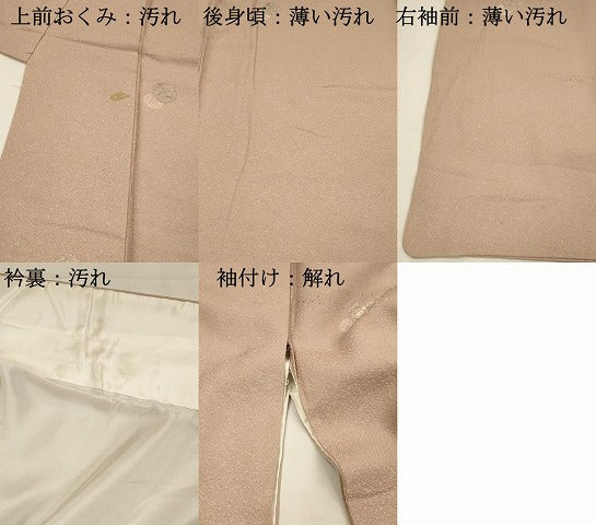 平和屋着物■上質な小紋　寿光織　立波丸文　銀糸　正絹　逸品　DABJ5821qp