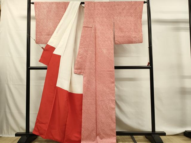 平和屋着物■大変加工の良い総絞り小紋　正絹　逸品　DABJ5825qp