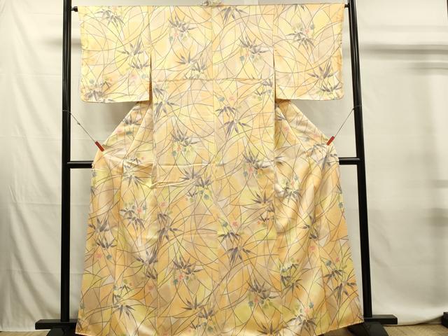 平和屋着物■上質な小紋　草花文　暈し染め　正絹　逸品　未使用　DABJ5832qp