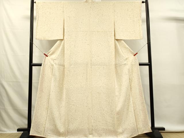 平和屋着物■上質な小紋　枝花尽くし　正絹　逸品　DABJ5993qp