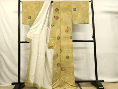 平和屋着物■上質な小紋　花松丸文　暈し染め　正絹　逸品　DABJ5994qp
