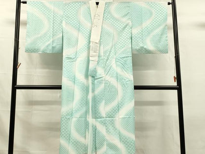 平和屋着物■長襦袢　無双仕立て　流水鱗地紋　暈し染め　洗える着物　DABJ5998qp