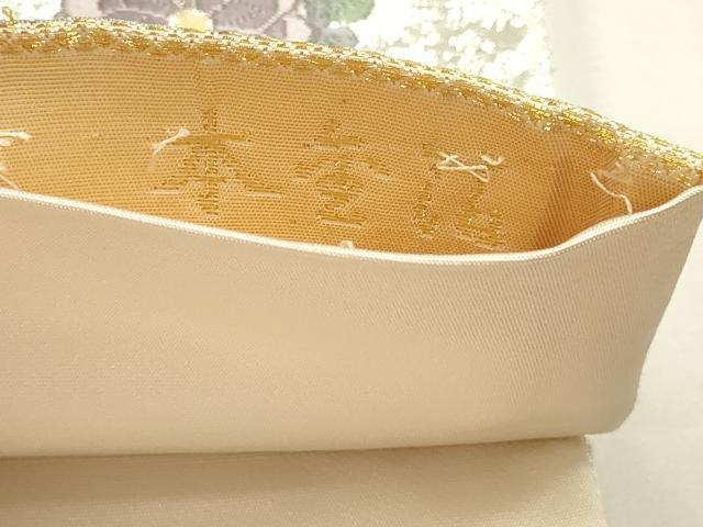 平和屋本店▼六通柄袋帯　唐織　秀風錦　飛鶴花文　本金箔　正絹　逸品　DABJ6003sf