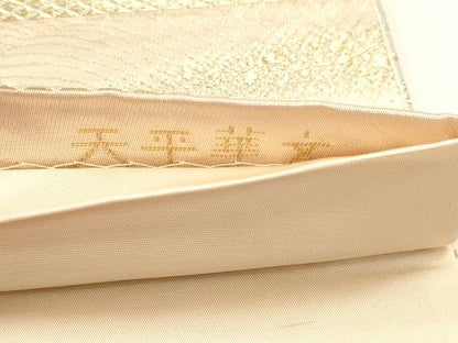 平和屋本店▼六通柄袋帯　唐織　天平華文　本金箔錦二重織　正絹　逸品　DABJ6005sf