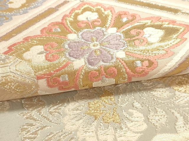 平和屋本店▼六通柄袋帯　唐織　天平華文　本金箔錦二重織　正絹　逸品　DABJ6005sf