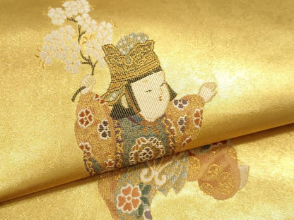 平和屋着物▼太鼓柄袋帯　童子遊び　正絹　逸品　DABJ6008sf