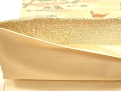 平和屋着物▼六通柄袋帯　清苑船　金欄綴　正絹　逸品　DABJ6012sf