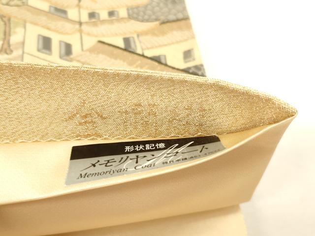 平和屋着物▼六通柄袋帯　清苑船　金欄綴　正絹　逸品　DABJ6012sf