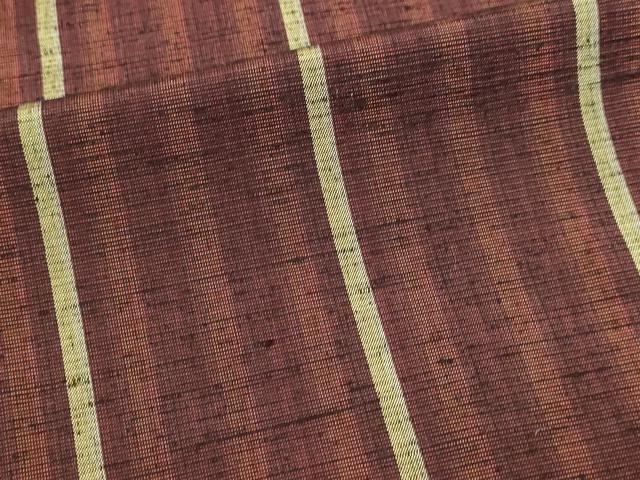 平和屋着物▽上質な紬　単衣　間道　正絹　逸品　DABJ6022sf