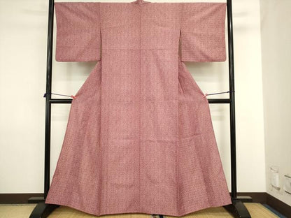 平和屋着物▽江戸小紋　単衣　小花尽くし文　洗える着物　DABJ6028sf