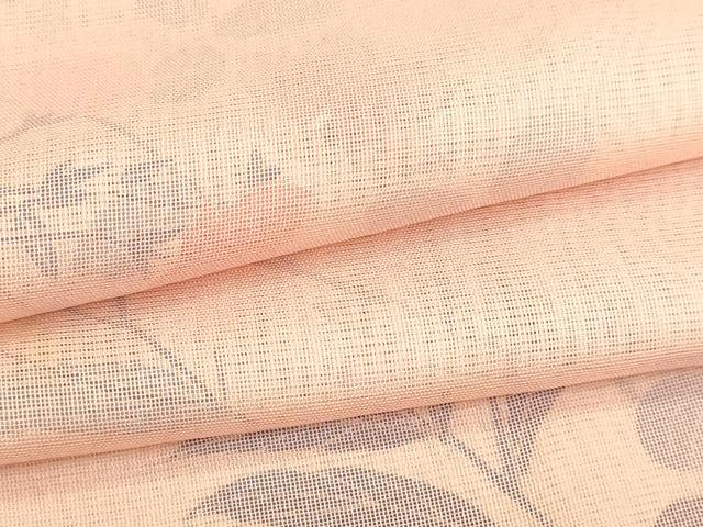 平和屋着物▽訪問着　無双　紗×絽　紗袷　枝花文　正絹　逸品　DABJ6034sf