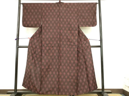 平和屋着物▽上質なお召　単衣　舞花文　正絹　逸品　DABJ6036sf
