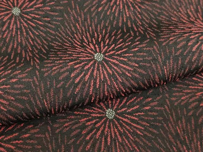 平和屋着物▽上質なお召　単衣　舞花文　正絹　逸品　DABJ6036sf