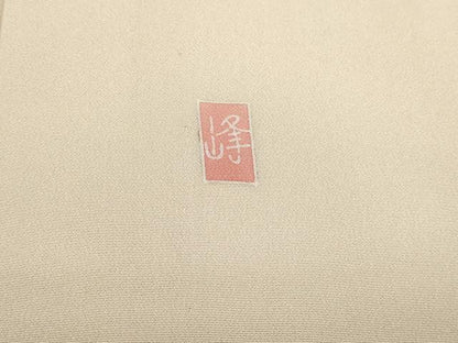 平和屋着物▽訪問着　単衣　友禅　作家物　風景文　暈し染め　正絹　逸品　DABJ6045sf