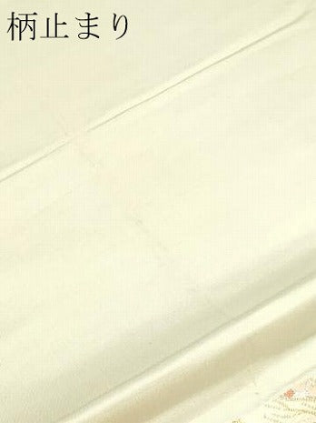 平和屋本店▼六通柄袋帯　色紙吉祥花文　弐拾四金二重箔　正絹　逸品　DABJ6050sf