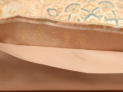 平和屋本店▼六通柄袋帯　正倉院花文　本金二重箔　正絹　逸品　DABJ6055sf