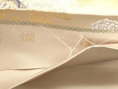 平和屋本店▼六通柄袋帯　唐織　爛漫　本金箔　正絹　逸品　DABJ6067sf