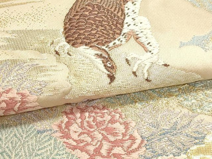 平和屋本店▼六通柄袋帯　唐織　爛漫　本金箔　正絹　逸品　DABJ6067sf