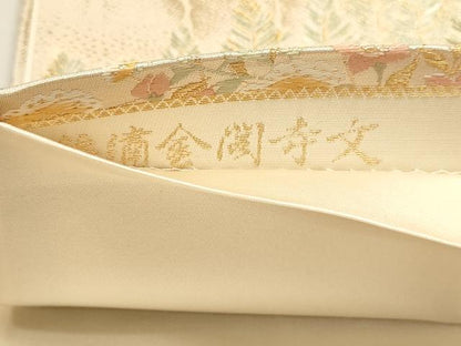 平和屋本店▼六通柄袋帯　唐織　錦繍金閣寺文　九百錦　本金貮重箔　正絹　逸品　DABJ6072sf
