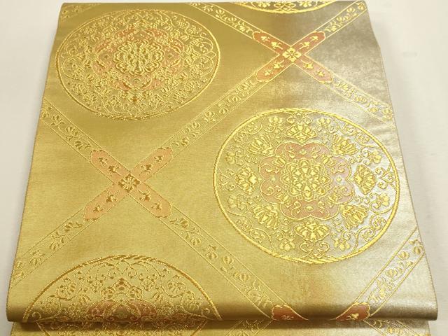 平和屋本店▼六通柄袋帯　国宝の美　本金箔　正絹　逸品　DABJ6078sf