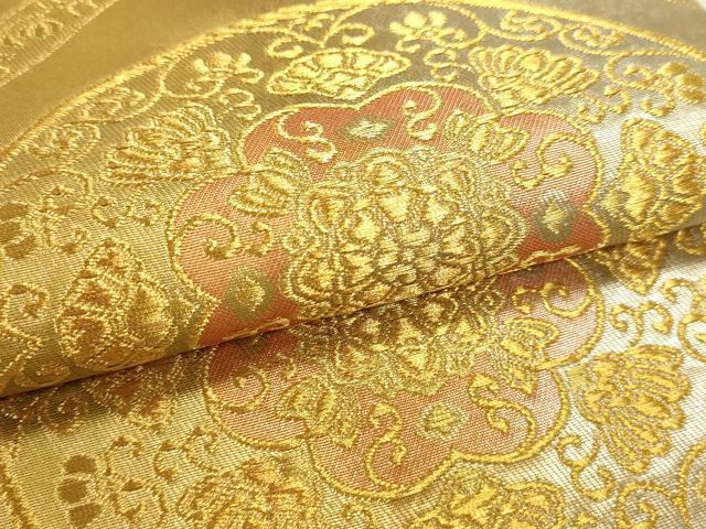 平和屋本店▼六通柄袋帯　国宝の美　本金箔　正絹　逸品　DABJ6078sf