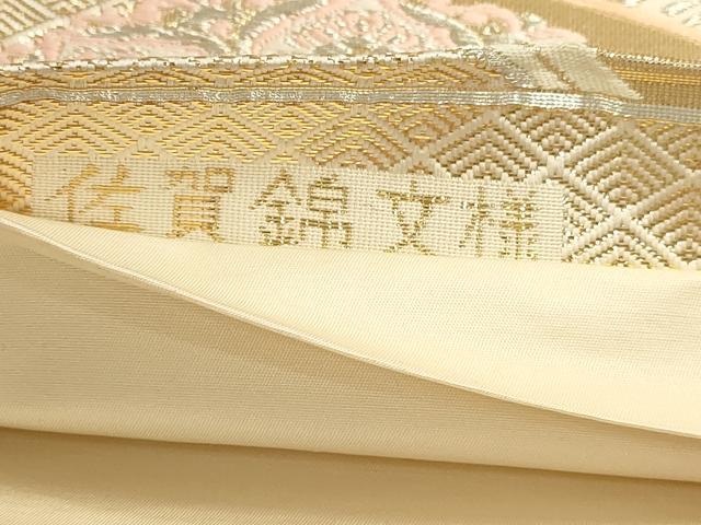平和屋本店▼六通柄袋帯　唐織　佐賀錦文様　純金箔24Ｋ　正絹　逸品　DABJ6084sf