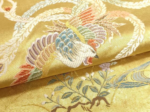 平和屋本店●西陣　長嶋成織物　ながしま帯　六通柄袋帯　慶長聚秀　本金箔　瀞金錦　正絹　逸品　DABJ6093sf