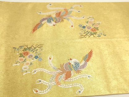 平和屋本店●西陣　長嶋成織物　ながしま帯　六通柄袋帯　慶長聚秀　本金箔　瀞金錦　正絹　逸品　DABJ6093sf