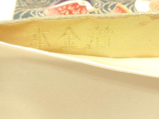 平和屋本店▼六通柄袋帯　唐織　花鳥の楽園文　本金箔　正絹　逸品　DABJ6100sf