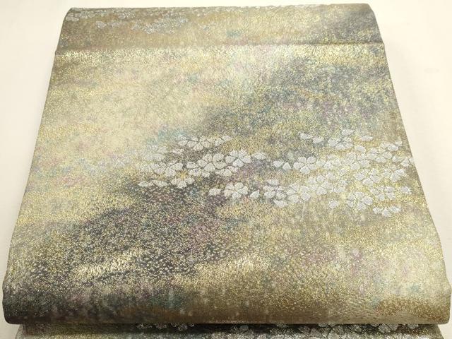 平和屋本店▼両面　六通柄袋帯　特選両面辻ヶ花　プラチナ箔使用　本金箔　やまと誂製　正絹　逸品　DABJ6104sf