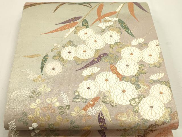 平和屋本店▼六通柄袋帯　唐織　祝宴つづれ　本金箔　正絹　逸品　DABJ6105sf