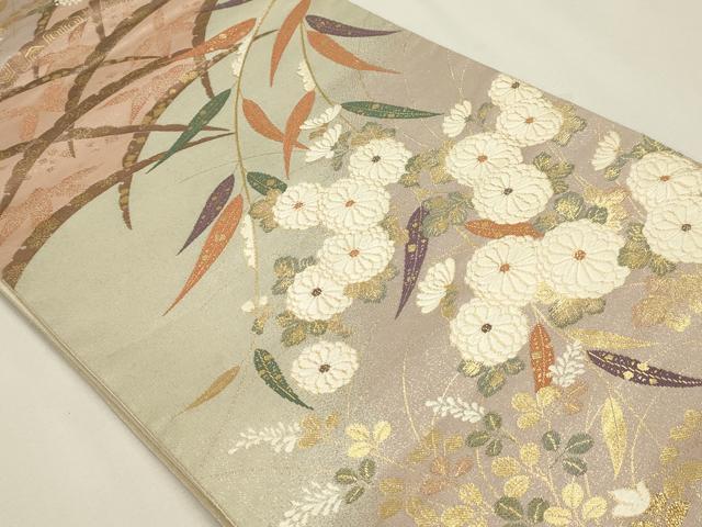 平和屋本店▼六通柄袋帯　唐織　祝宴つづれ　本金箔　正絹　逸品　DABJ6105sf