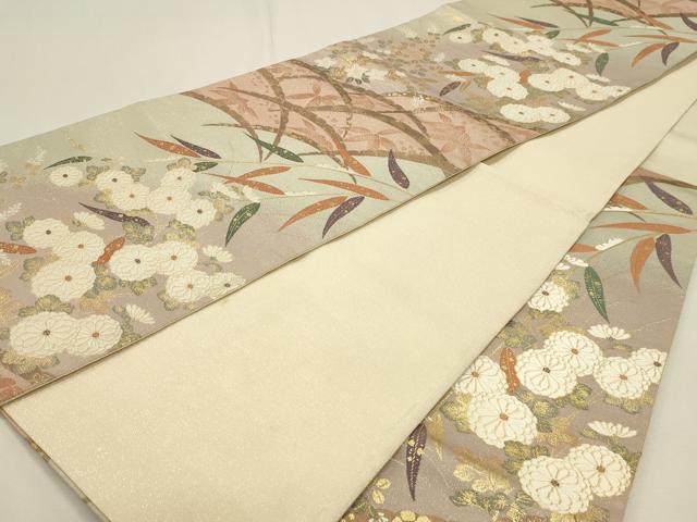 平和屋本店▼六通柄袋帯　唐織　祝宴つづれ　本金箔　正絹　逸品　DABJ6105sf