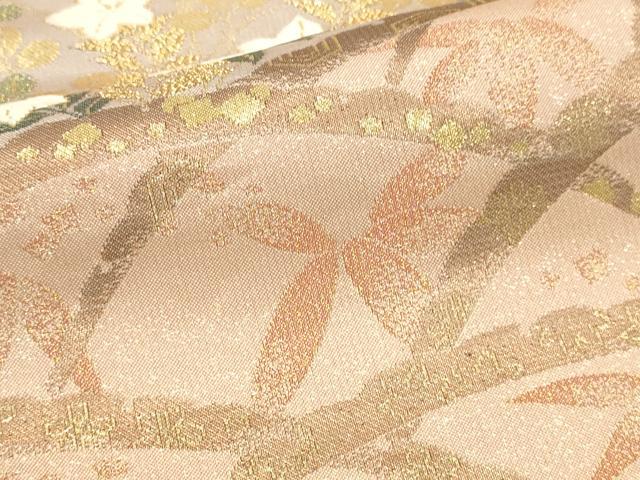 平和屋本店▼六通柄袋帯　唐織　祝宴つづれ　本金箔　正絹　逸品　DABJ6105sf
