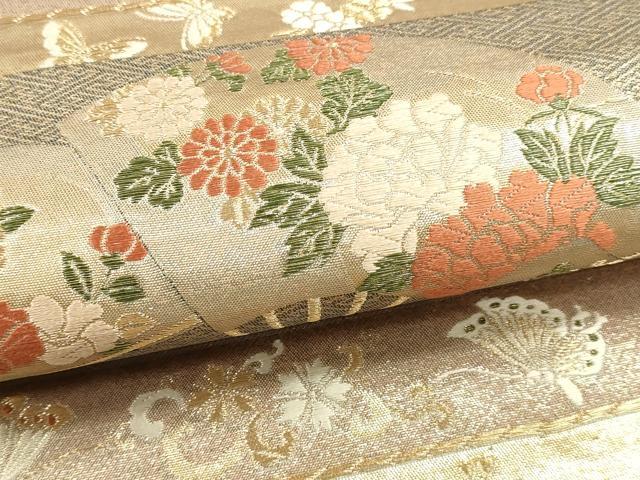平和屋本店▼六通柄袋帯　唐織　有職錦秀文　本金箔　正絹　逸品　DABJ6112sf