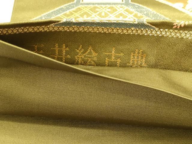平和屋本店▼六通柄袋帯　唐織　天井絵古典　本金　正絹　逸品　DABJ6113sf