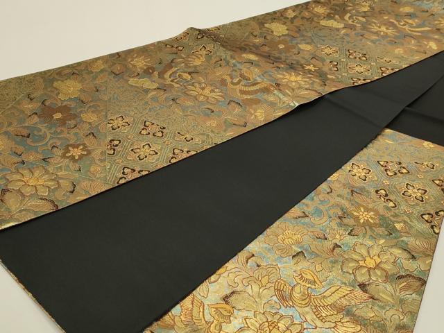 平和屋本店▼六通柄袋帯　装宴裂取文　上代本金箔　正絹　逸品　DABJ6157sf