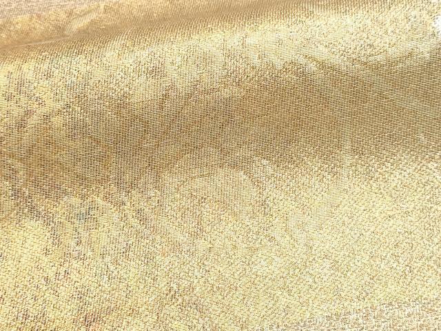 平和屋本店▼六通柄袋帯　唐草文　もみ泥金唐箔　正絹　逸品　DABJ6172sf