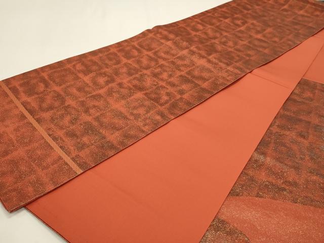 平和屋本店▼六通柄袋帯　霞文　本漆純金箔　正絹　逸品　DABJ6201sf