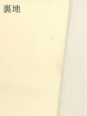 平和屋本店▼六通柄袋帯　草花丸文　プラチナ本金箔織　正絹　逸品　DABJ6208sf