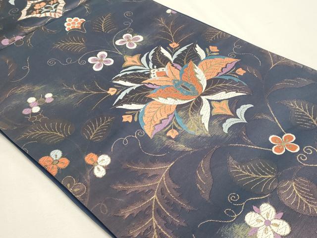 平和屋本店▼西陣　六通柄袋帯　唐織　華連　本金二重箔　正絹　逸品　DABJ6209sf