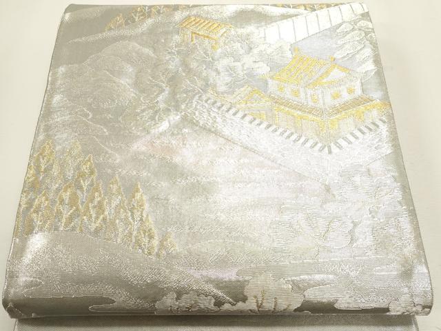 平和屋本店▼六通柄袋帯　古都の四季　弐拾四金九百錦　正絹　逸品　DABJ6216sf