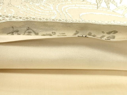平和屋着物▼六通柄京袋帯　松竹梅　本金プラチナ箔　正絹　逸品　DABJ6219sf