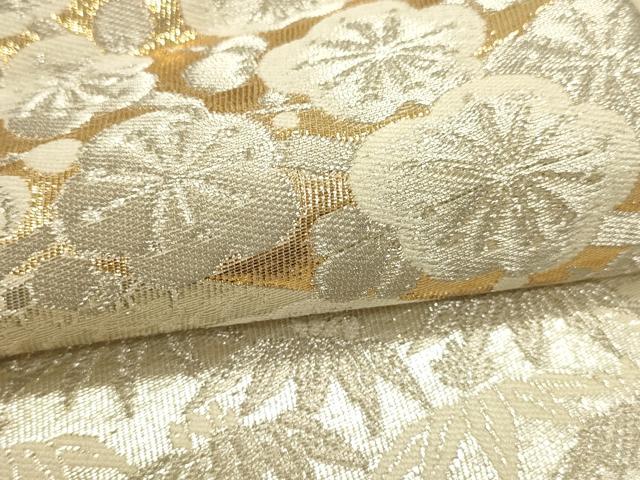 平和屋着物▼六通柄京袋帯　松竹梅　本金プラチナ箔　正絹　逸品　DABJ6219sf