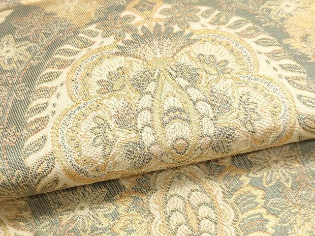 平和屋本店▼六通柄　本袋帯　正倉院花文　純金二重箔24Ｋ　正絹　逸品　DABJ6321sf