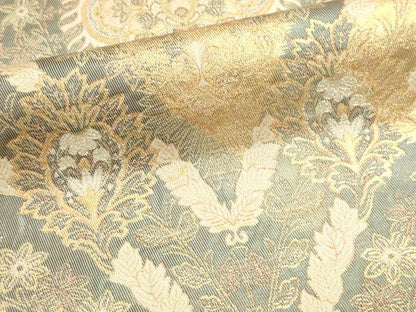 平和屋本店▼六通柄　本袋帯　正倉院花文　純金二重箔24Ｋ　正絹　逸品　DABJ6321sf