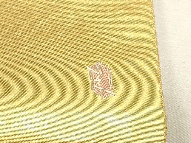 平和屋本店●二代目・由水十久　本加賀友禅　西陣　長嶋成織物　ながしま帯　太鼓柄袋帯 子とろことろ 本金箔 瀞金錦 正絹 逸品 DABJ6496sf