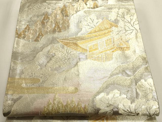 平和屋本店▼佐賀錦　六通柄袋帯　九百錦　古都の四季　弐拾四金　正絹　逸品　DABJ6514sf