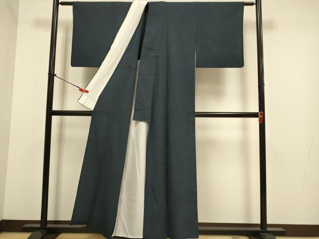 平和屋着物▽本塩沢　単衣　絣文様　証紙付き　正絹　逸品　DABJ6525du