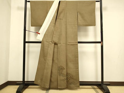 平和屋着物▽訪問着　単衣　飛鳥文　正絹　逸品　DABJ6534du